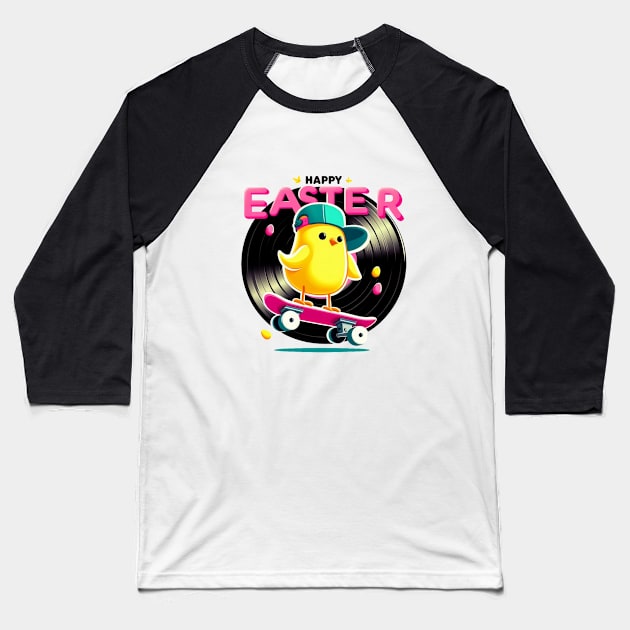 easter peeps vinyl Baseball T-Shirt by BukovskyART